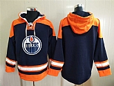 Edmonton Oilers Blank Navy Blue All Stitched Pullover Hoodie,baseball caps,new era cap wholesale,wholesale hats